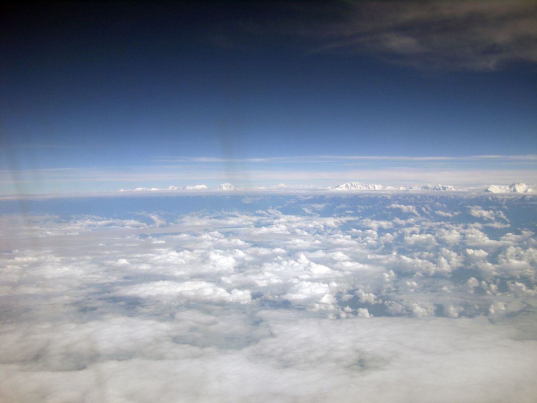 Tibet Kailash 12 Flying From Kathmandu 07 Long View from Dhaulagiri to Annapurna